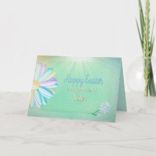 Easter - Gingham Daisy - My Sister Holiday Card