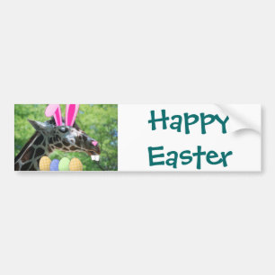 Easter Giraffe Bumper Sticker