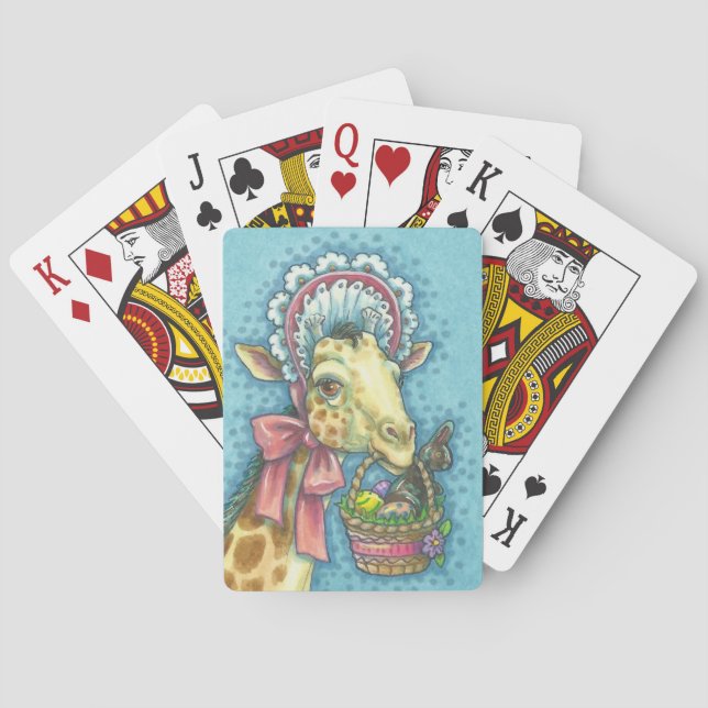 EASTER GIRAFFE PLAYING CARDS Poker (Back)