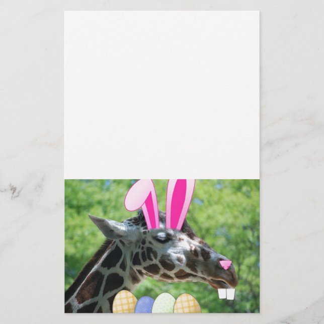 Easter Giraffe Stationery (Front)