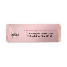 Easter Girly Blush Pink Floral Bunny