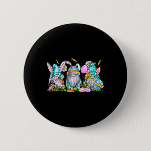 Easter Gnome 3 Cute Gnomes With Easter Eggs Spring 2 Inch Round Button