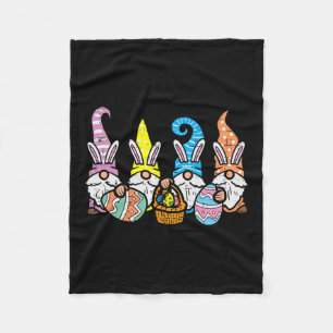 Easter Gnome Bunnies Egg Hunting Men Women Kids Bo Fleece Blanket