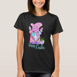Easter Gnome Egg Hunting Basket Cute Rabbit Happy T-Shirt