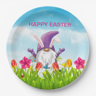 Easter Gnome    Napkins Paper Plate
