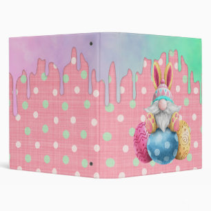 Easter Gnome Polkadot Eggs Icing Drips  Binder