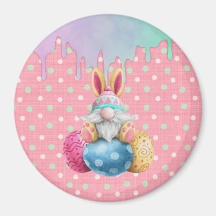 Easter Gnome Polkadot Eggs Icing Drips Magnet