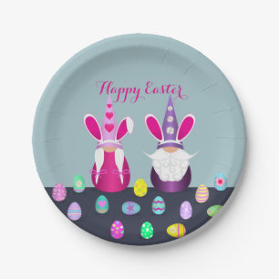 Easter Gnomes Paper Plate