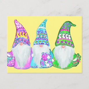 EASTER  GNOMES POSTCARD