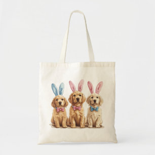 Easter Golden Retriever Dogs Bunny Ears Tote Bag