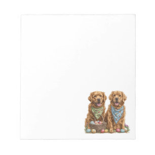 Easter Golden Retriever Dogs Easter Basket Notepad