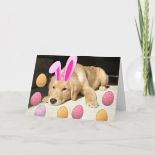 Easter Golden Retriever Holiday Card