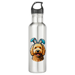 Easter Goldendoodle Dog Wearing Bunny Ears, Easter 710 Ml Water Bottle