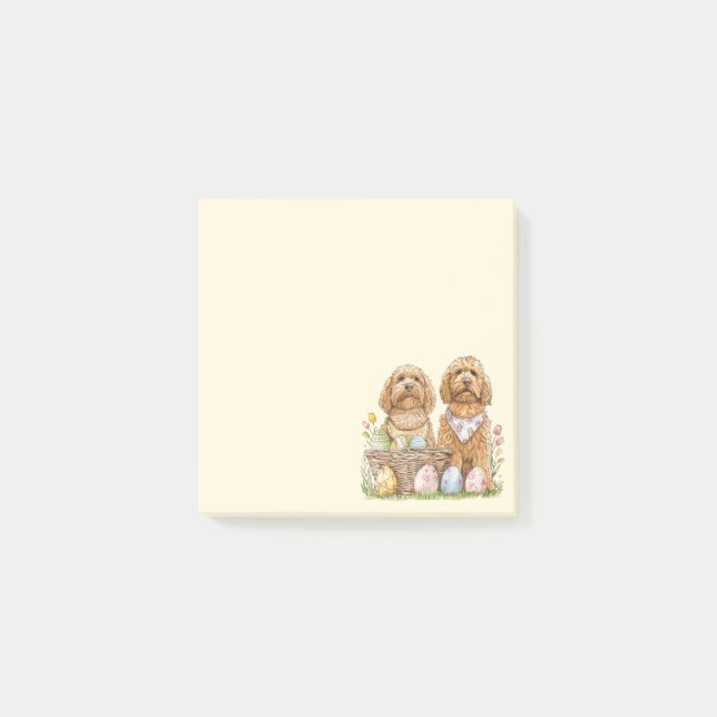 Easter Goldendoodle Dogs Post-it Notes (Front)