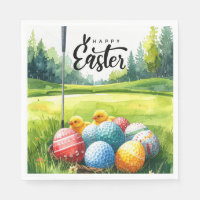Easter Golf balls and eggs tin golf course