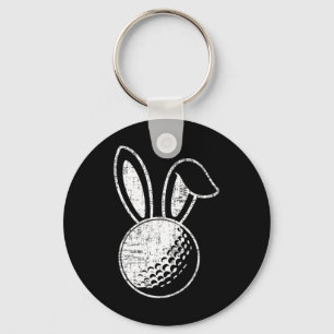 Easter Golf Bunny Ears Funny Golfing Gift  Keychain