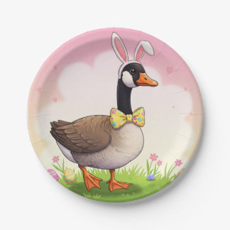 Easter Goose Paper Plate