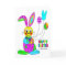 EASTER Grandson kaleidoscope Colourful Bunny