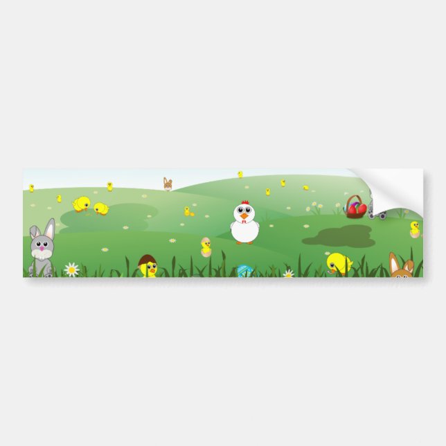 easter grass bumper sticker (Front)