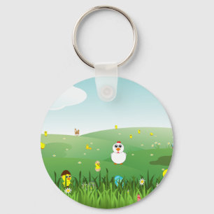 easter grass keychain