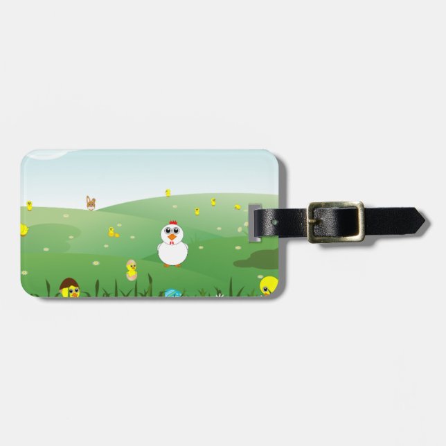 easter grass luggage tag (Front Horizontal)