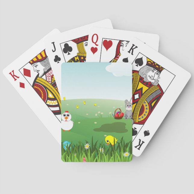 easter grass playing cards (Back)