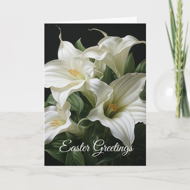Easter Greeting Card Easter Lily (Front)