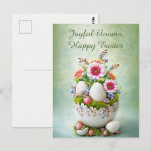 Easter Greeting Card Floral Spring Elegant