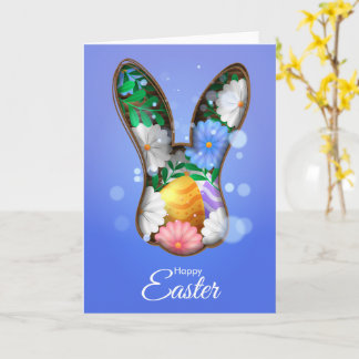 Easter Greeting Card with Bunny Illustration