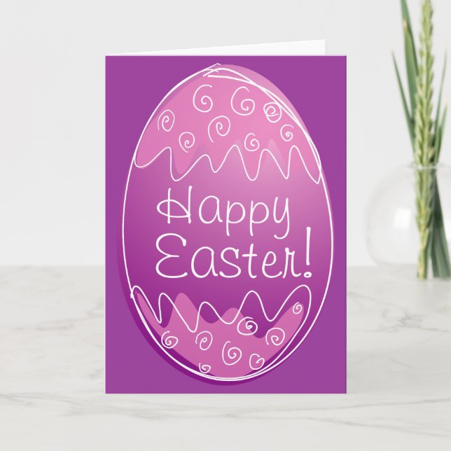 Easter greeting card with custom message / wishes (Front)