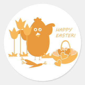 Easter Greeting Classic Round Sticker