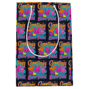 Easter Greeting From The Bunnies Medium Gift Bag