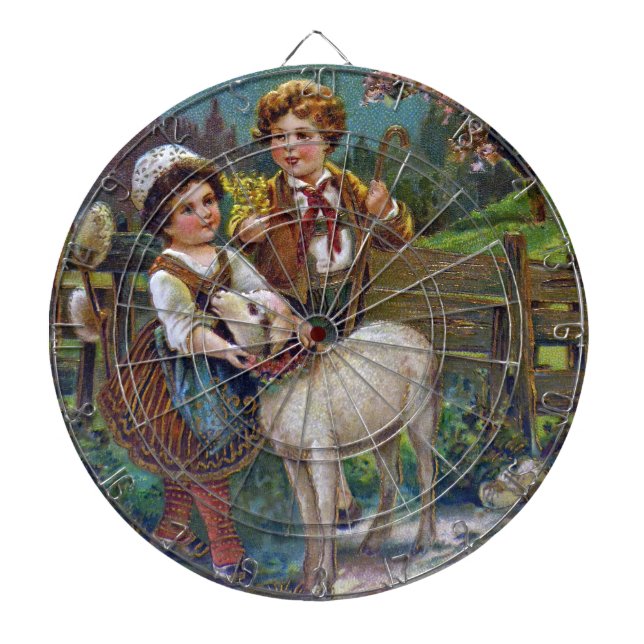 Easter Greetings 1908 Dartboard (Front)
