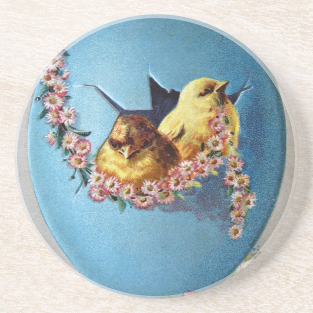 Easter Greetings 1909 Coaster (Front)
