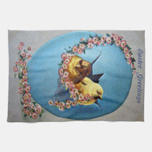 Easter Greetings 1909 Kitchen Towel