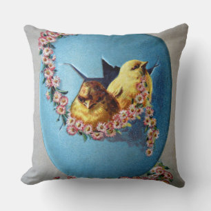 Easter Greetings 1909 Throw Pillow