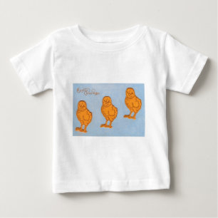Easter Greetings Chicks Blue Baby T-Shirt