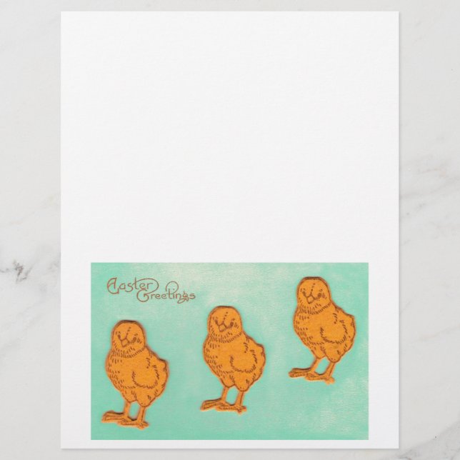 Easter Greetings Chicks Green (Front)