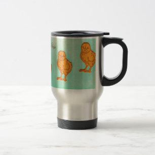 Easter Greetings Chicks Green Travel Mug