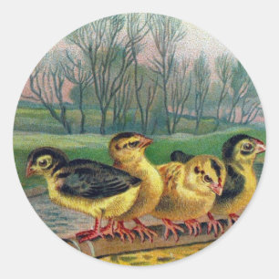 Easter Greetings Classic Round Sticker