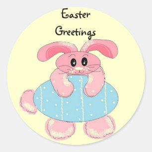 Easter Greetings Classic Round Sticker