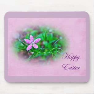 Easter Greetings Deptford Pink Wildflower Mouse Pad