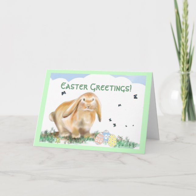 Easter Greetings Holiday Card (Front)