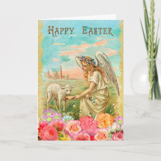 Easter Greetings Holiday Card (Front)