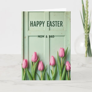 Easter Greetings Mom And Dad Card