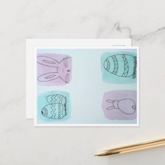 Easter greetings  postcard