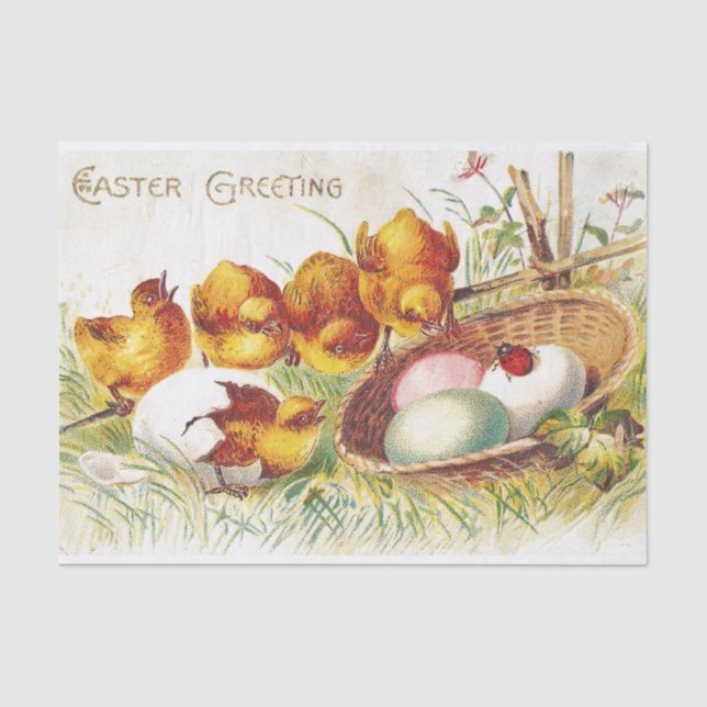 Easter Greetings Tissue Paper (Front)