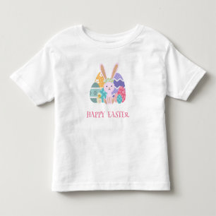 Easter Group Eggs Happy Hoppy Easter day Toddler T-shirt