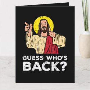 Easter Guess Whos Back Jesus Funny Religious Card