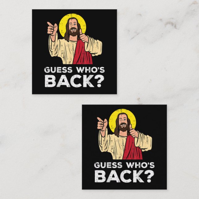 Easter Guess Whos Back Jesus Funny Religious Enclosure Card (Front/Back)